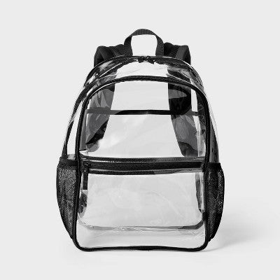 16.25" Clear Backpack - All In Motion Black