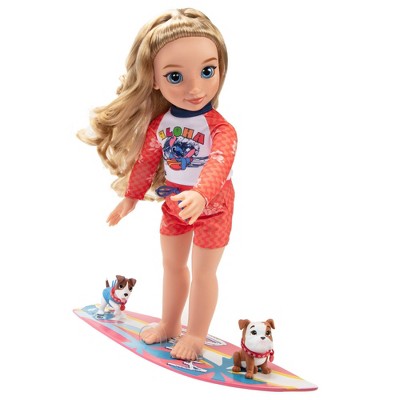 Disney ILY 4EVER Stitch Inspired 18" Doll and Beach Puppy Set Blonde Hair/Blue Eyes