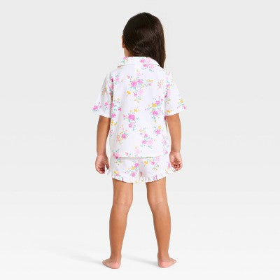 Toddler Girls' 2pc Mommy & Me Pajama Set - Cat & Jack White 2T