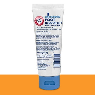 Arm & Hammer Odor Destroying Foot Deodorant Cream-to-Powder - 3.4 fl oz