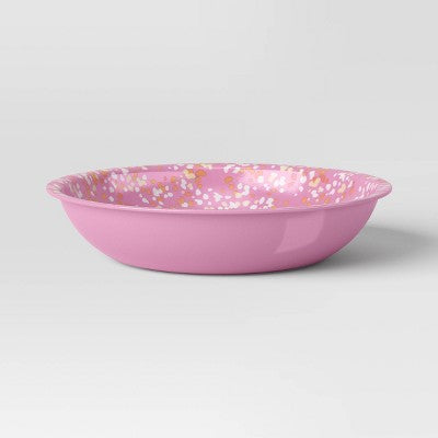 36oz Plastic Terrazzo Pale Raspberry Cereal Bowl Pink - Room Essentials