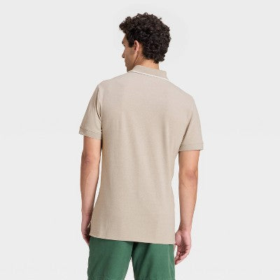 Men's Every Wear Polo Shirt - Goodfellow & Co Khaki S