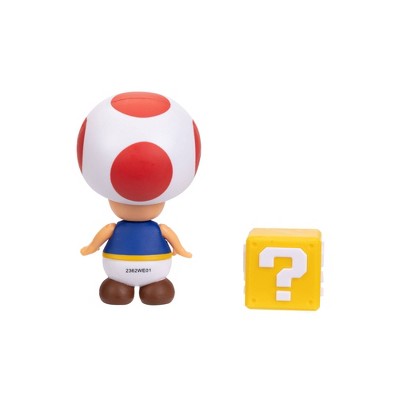 Nintendo Super Mario Toad with Question Mark Block Action Figure