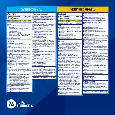 Mucinex Maximum Strength FAST-MAX - Day/Night Cold & Flu Liquid Gels - 24ct