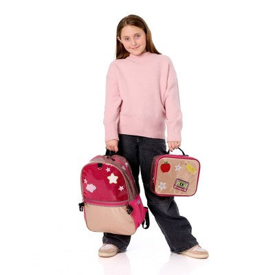 Locker Club Kids' 16L Kids Backpack with Lunch Box Headphone - Red/Gray: Preschool Backpack