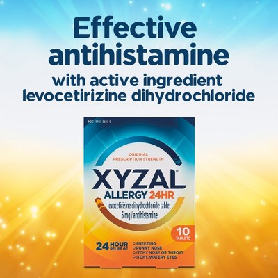 Xyzal Allergy Relief Tablets - Levocetirizine Dihydrochloride - 10ct