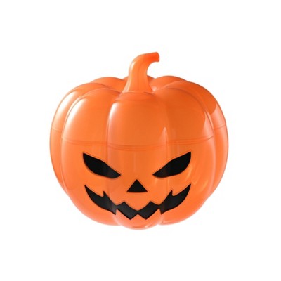 Cook With Color Jack-O-Lantern Pumpkin Halloween Candy Bowl with Lid Orange