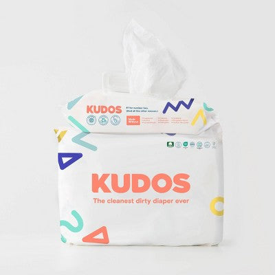 Kudos Skin-Loving Baby Wipes - 99% Water, Plastic-Free & Unscented - 180ct/3pk