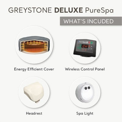 INTEX PureSpa Greystone Deluxe Inflatable Hot Tub, with with Built-In FastFill Inflation System, Spa Control App, and 4 Person Capacity, 83" x 28" (LOCAL PICKUP ONLY)