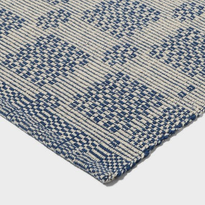 20"x30" Americana Geo Bath Rug Khaki/Navy - Threshold