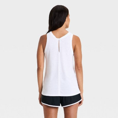 Women's Beyond Ease Twist Racerback Tank Top - White S