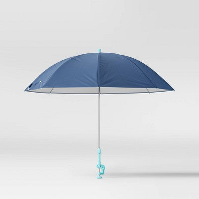 4' Clamp on Outdoor Patio Beach Umbrella Navy Blue - Sun Squad (LOCAL PICKUP ONLY)