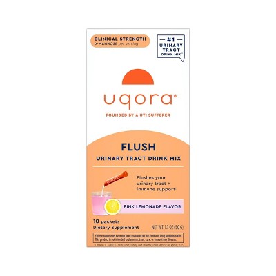 Uqora Flush Urinary Tract Health Drink Mix Dietary Supplement Powder - 10ct
