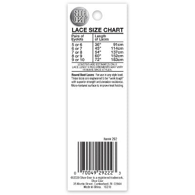 Shoe Gear Round Boot Laces - Black 54"