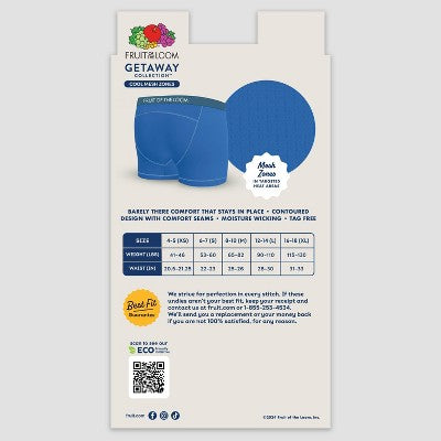 Fruit of the Loom Boys' 3pk Boxer Briefs - Gray/Blue XL