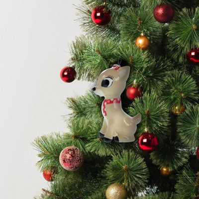 Rudolph the Red-Nosed Reindeer Clarice Decoupage Christmas Tree Ornament