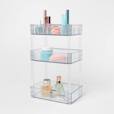 9"x6"x14" 3 Tier Shelf Clear - Brightroom