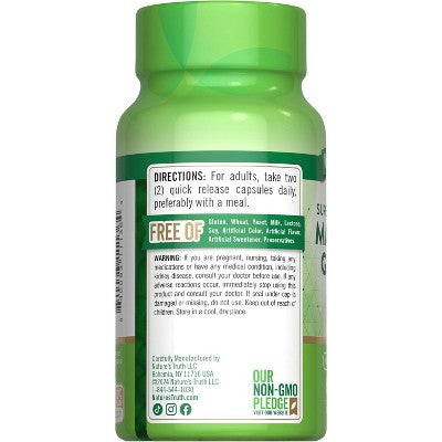 Nature's Truth Magnesium Glycinate Capsules | 200mg | 60 Count | Chelated Superior Absorption Formula | Non-GMO & Gluten Free Supplement