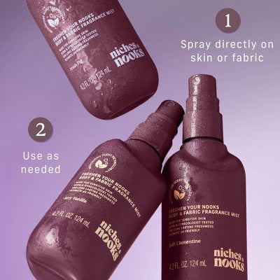 Niches & Nooks Intimate pH Balanced Body Spray & Fabric Fragrance Mist - Soft Clementine - 4.2 fl oz