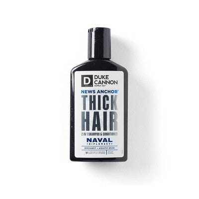 Duke Cannon News Anchor 2-in-1 Hair Wash - Naval Diplomacy - Shampoo and Conditioner for Men - 10 fl. oz