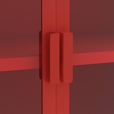 2 Door Metal Rolling Locker Storage Cabinet Coral Red - Room Essentials (LOCAL PICKUP ONLY)