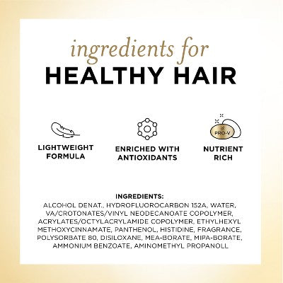 Pantene Strong L4 Aero Spray 14 fl oz: Hair Styling, Securing Hair, Aerosol, Floral Scent