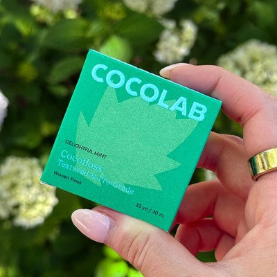 Cocolab Cocofloss Refillable Woven Expanding Dental Floss - Delightful Mint - 33yd: Polyester Material, Single Pack