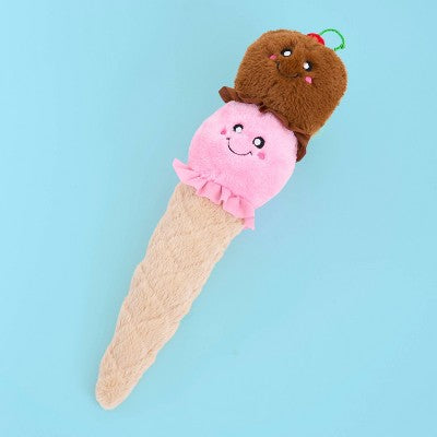 ZippyPaws Ice Cream Jigglerz Dog Toy: Large, 20.39" Length, Fetch Activity