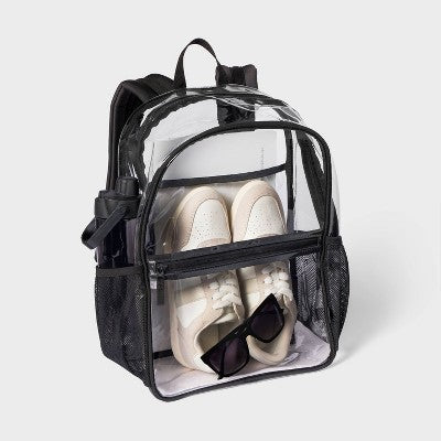 16.25" Clear Backpack - All In Motion Black