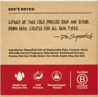 DR. SQUATCH Men's All Natural Bar Soap - Sandalwood Summit
