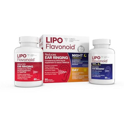 Lipo-Flavonoid Plus Day and Night Combo Kit Caplets for Tinnitus and Inner Ear Health Support, Daytime and Nighttime Formula, 90 Count