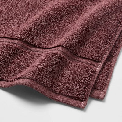 2pk Spa Plush Hand Towel Set Dark Mauve - Threshold