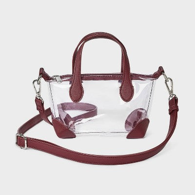 Game Day Clear Pouchette Crossbody Bag - Wild Fable Maroon
