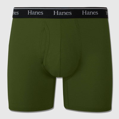 Hanes Originals Premium Men's Boxer Briefs - Olive Green S