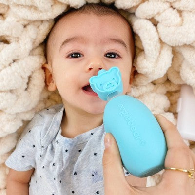 oogiebear Bulb Aspirator Handheld Baby Nose Cleaner for Newborns, Infants, and Toddlers - Blue: Manual Nasal Aspirator