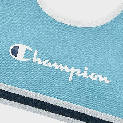 Champion Girls' Iconic Essentials Bralette - Light Blue XL