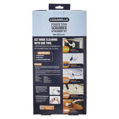 Casabella Power Spin Scrub and Shine Attachment Set - 6ct