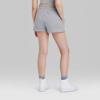 Women's Pull-On Perfect Fleece Shorts - Wild Fable Gray XXS