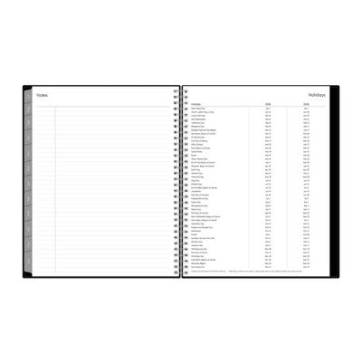 Blue Sky 2024-25 Weekly/Monthly Planner 11"x8.5" Wirebound Black