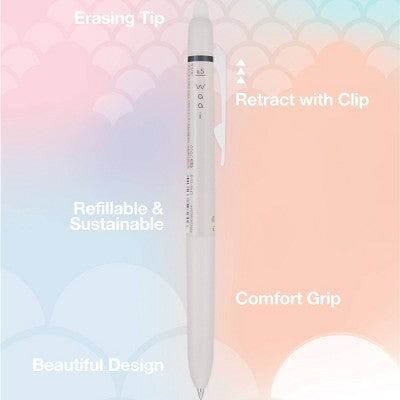 Pilot 5pk FriXion Waai Clicker Erasable Gel Pens Extra Fine Point 0.5mm Assorted Inks