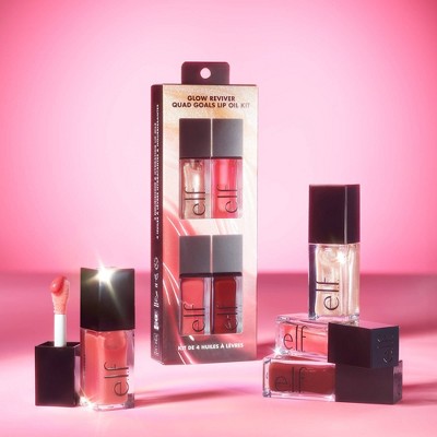 e.l.f. Glow Reviver Quad Goals Lip Oil Kit - 0.25 fl oz/4ct