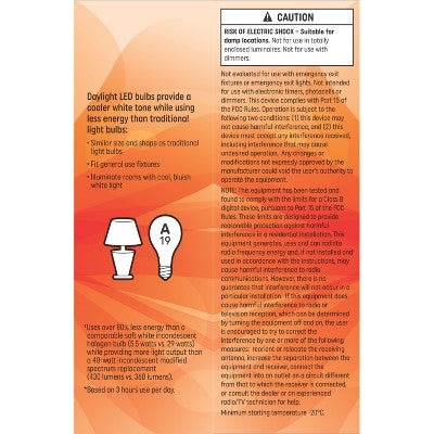 GE 4pk 40W LED A19 Daylight Light Bulbs