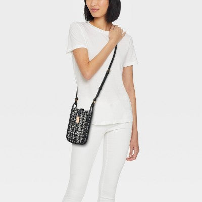 Slip Phone Crossbody Bag - A New Day Black/White