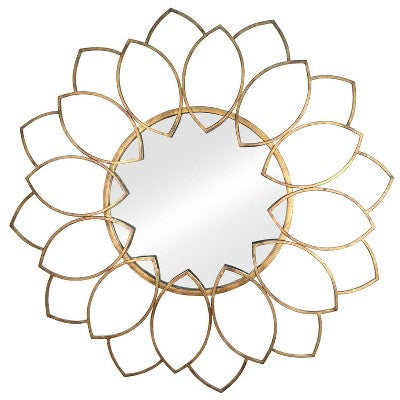 32" Alexandra Wall Mirror Antique Bronze - Stratton Home Decor: Contemporary Style, Metal Frame, No Assembly Required (LOCAL PICKUP ONLY)