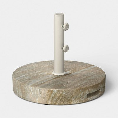 48.5lb Round Outdoor Patio Cantilever Umbrella Base Cream - Threshold (LOCAL PICKUP ONLY)