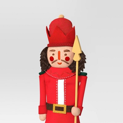18.5" Christmas Fabric Decorative Nutcracker with Pike - Wondershop Red