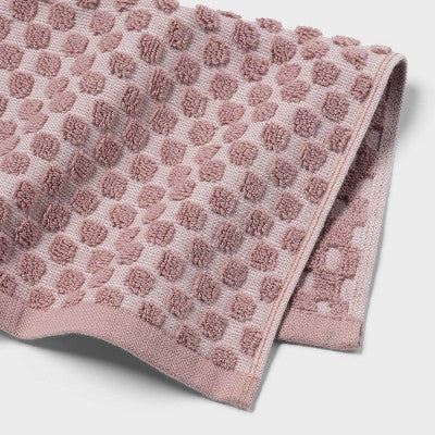 6pc Performance Plus Textured Dot Bath Towel Set Mauve - Threshold