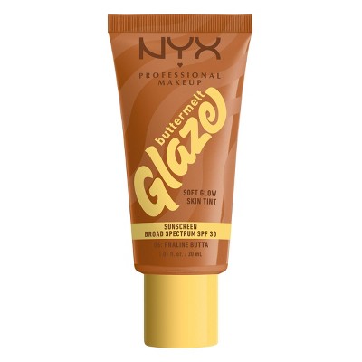 NYX Professional Makeup Buttermelt Glaze Skin Tint with SPF 30 - Praline Butta - 1.01 fl oz