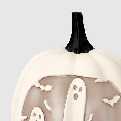 16" Classic Lit Pumpkin with Timer Ghost Halloween Decorative Prop- Hyde and EEK! Boutique