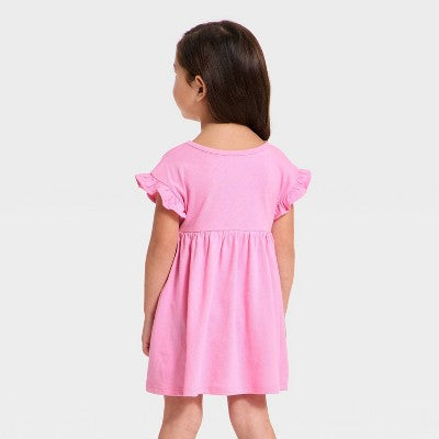 Toddler Girls' Short Sleeve Dress - Cat & Jack Pink 2T
